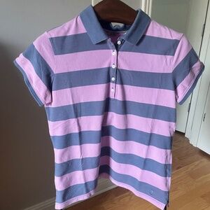 Purple striped Izod polo shirt